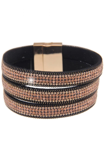 Leslii Last Chance Armband Statement Strass - 08/braun Zeitbegrenzte Promotion