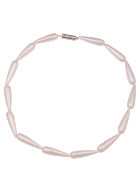 -50% SALE Leslii Premium Quality Kurze Halskette Perlen Tropfen in Weiß Neueste Mode