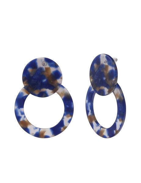 -50% SALE Leslii Ohrringe Ohrhänger Meeresbrise in Blau Braun Im Verkauf