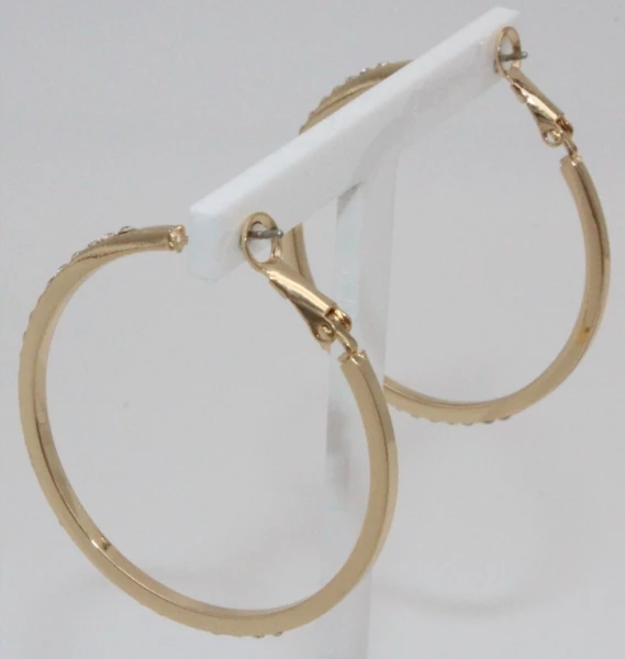 Leslii Damen-Ohrringe Glitzer Creolen Strass-Ohrringe Modeschmuck-Ohrringe Ohrschmuck Gold Rabatte dieses Monats