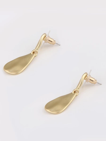 Leslii Ohrstecker doppelter Tropfen Ohrringe Gold Matt Online