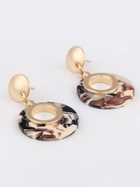 Leslii Ohrhänger gemustert in Gold Outlet