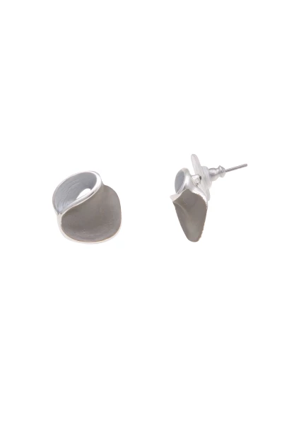 Leslii Damen-Ohrringe Lea graue Ohrstecker silberne Modeschmuck-Ohrringe Ohrschmuck Grau Sonderangebot