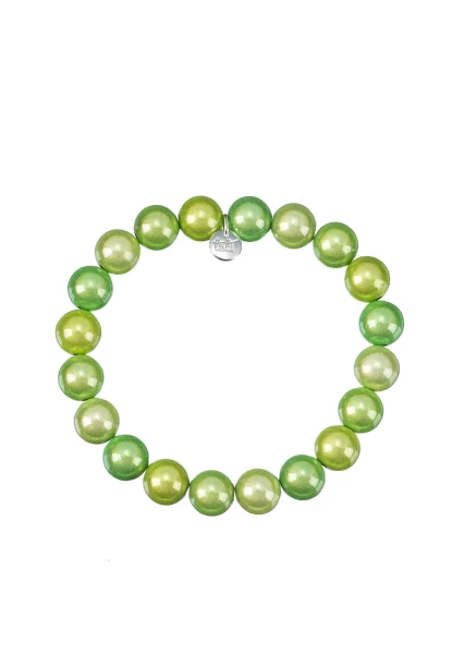 Leslii Reflective Pearl Perlen-Armband Magic 3D-Effekt Ø 10mm Grün Begrenztes Angebot