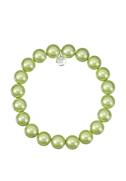 Leslii Reflective Pearl Perlen-Armband Magic 3D-Effekt Ø 10mm in Grün Osterangebot