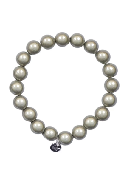 Leslii Reflective Pearl Perlen-Armband Magic 3D-Effekt Ø 10mm in Khaki Zeitbegrenzte Promotion