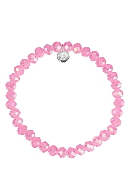 Leslii Damen-Armband Kate Kristall Glasperlen dehnbar Pink Discount Store für neue Produkte