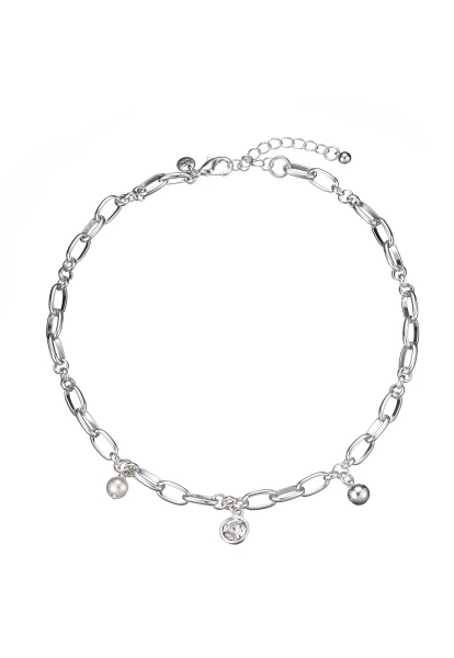 Leslii kurze Halskette silber Kristall Sonderangebot