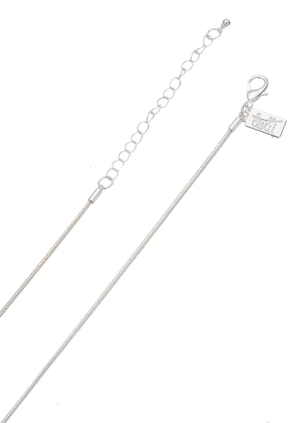 Leslii Lange Kette Ring-Anhänger Matt Silber Lila Black Friday