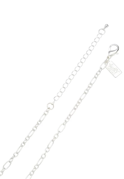 Leslii Lange Halskette Natursteine Silber Blau Cyber Monday