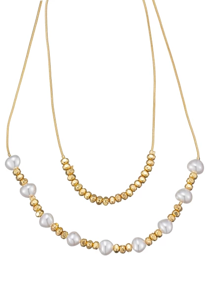 Leslii Kurze Kette Layering Pearls | Gold Osterangebot