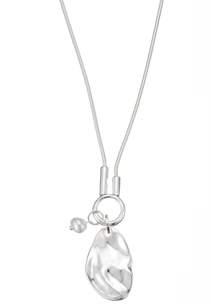 Leslii lange Schlangenkette Scheibenanhänger | Silber Top Angebot