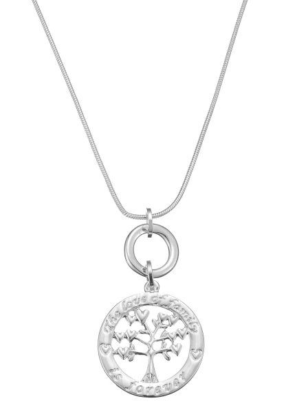Leslii Lange Kette Lebensbaum Silber Zeitlich begrenztes Angebot