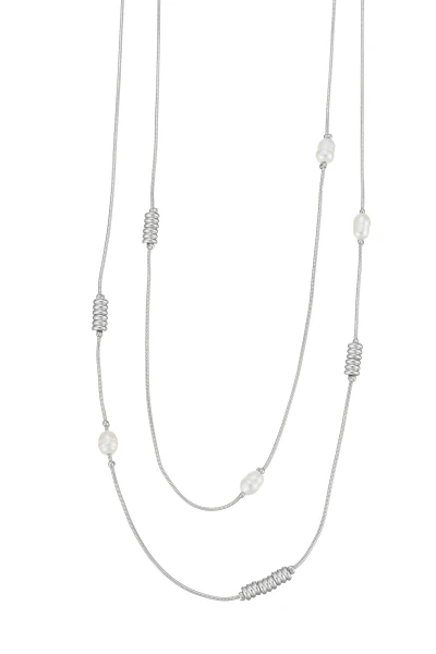 Leslii Kurze Kette Layering Perlen Silber Riesige Ersparnisse
