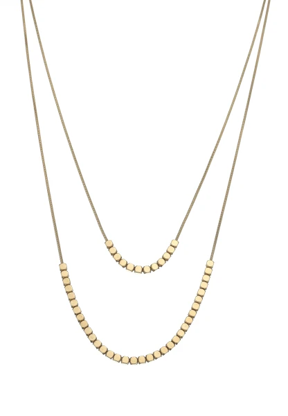 Leslii Kurze Kette Layering Würfel Gold VIP-Rabatte
