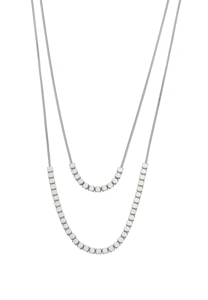 Leslii Kurze Kette Layering Würfel Silber Tiefpreis