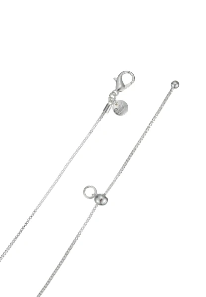 Leslii Lange Kette Oval Glasstein Silber Begrenzte Freigabe