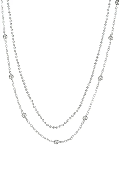 Leslii Kurze Kette Layering Kugeln Silber Letzter Tag