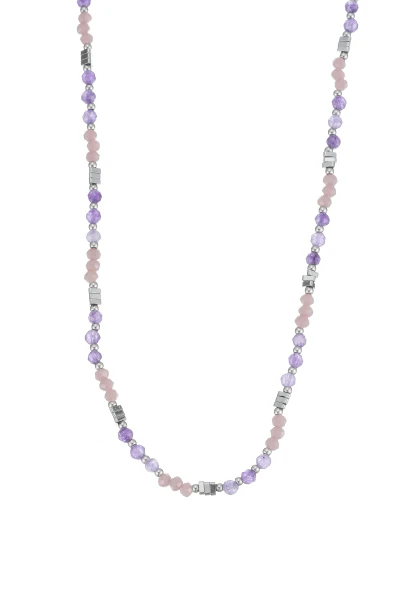 Leslii Kurze Kette Natursteine Stainless Steel Lila Zeitbegrenzte Promotion