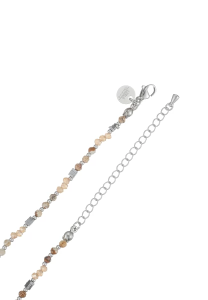 Leslii Kurze Kette Natursteine Stainless Steel Braun Bis zu 50% Rabatt