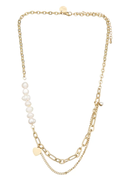 Leslii Kurze Layering-Kette Herz Gold Super Rabatt