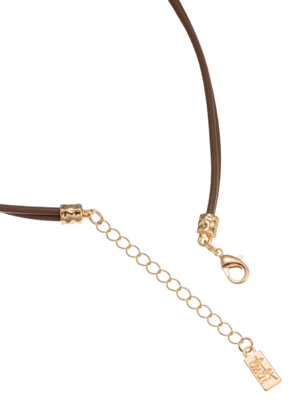 Leslii Kurze Halskette Bicolor Scheiben Braun Outlet