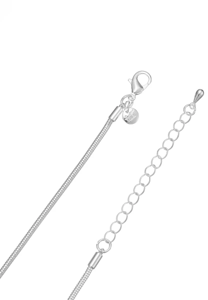 Leslii Lange Kette Nature Silber im Angebot
