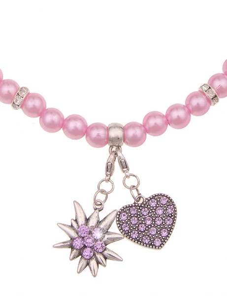 -50% SALE Leslii Damen-Kette Heidi Edelweiß Herz-Kette Dirndl Oktoberfest kurze Kette Modeschmuck Ro Tägliche Deals