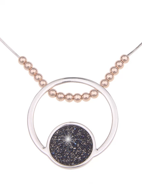 -50% SALE Leslii Kurze Halskette Bicolor Mix in Silber Rosé JETZT KAUFEN