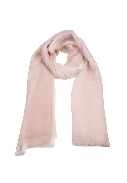 -50% SALE Leslii Damen-Schal Farbverlauf Uni-Schal in Weiß Beige Super Rabatt