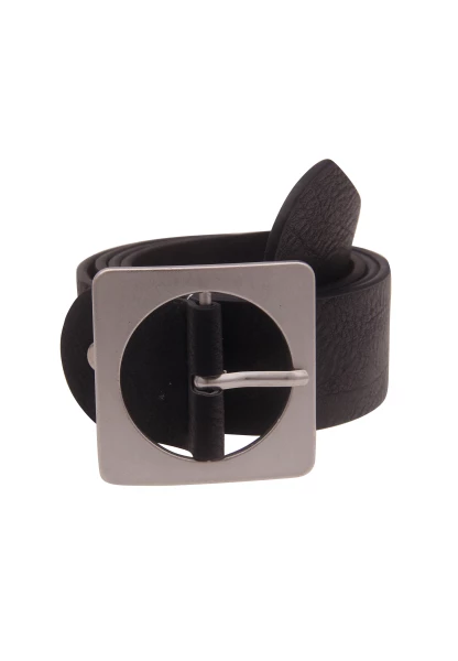 -50% SALE! Leslii Damen-Gürtel Square schwarzer Gürtel Breite 4cm in Schwarz Fabrikverkauf