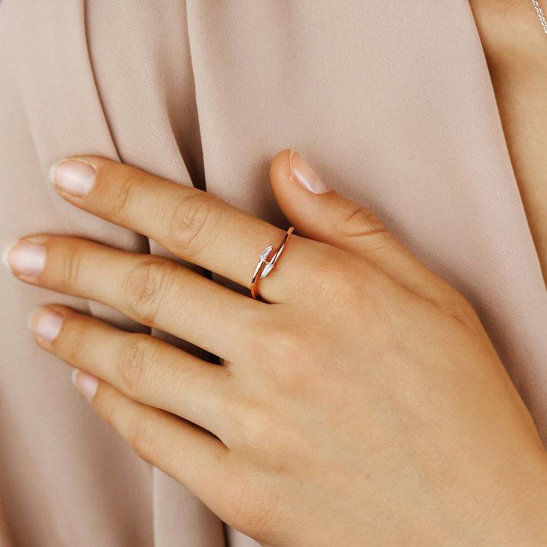 Nana Kay Curvey Glam Ring effilé Rosé Tiefpreis