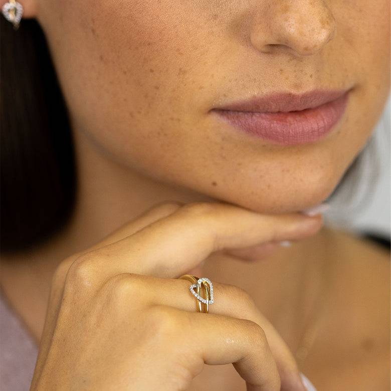 Nana Kay Echtgold Ring près du coeur Riesige Ersparnisse