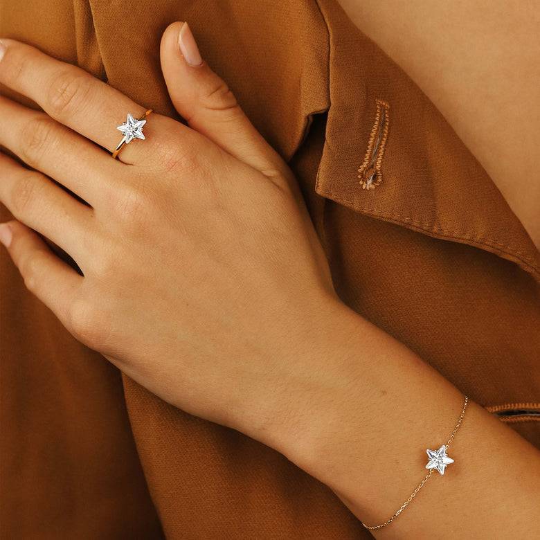 Nana Kay Echtgold Ring Stellaire Heißer Verkauf
