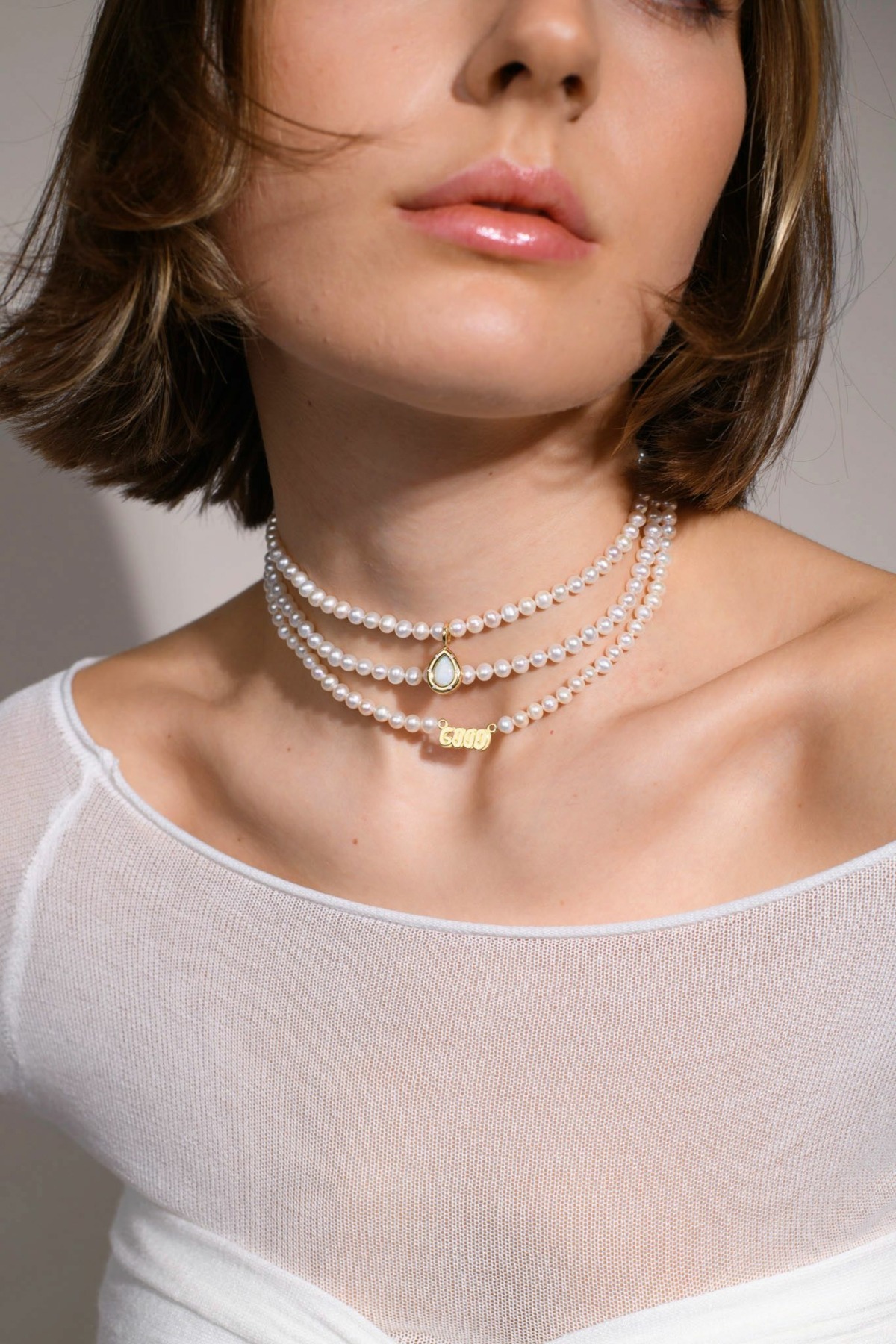 Nina Kastens Subway Pendant Opal Pear Neueste Stile