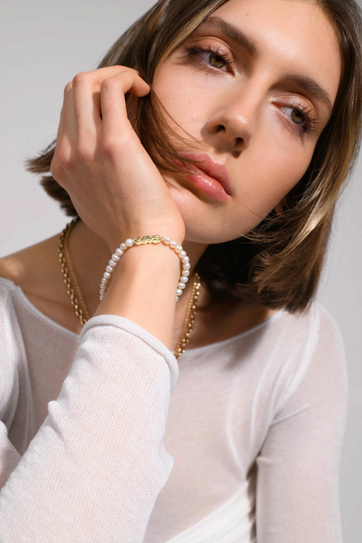 Nina Kastens LOVE Graffiti Pearl Bracelet Rabatt