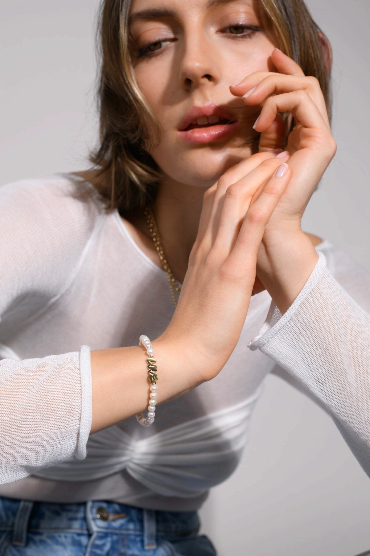 Nina Kastens LOVE Graffiti Pearl Bracelet Rabatt