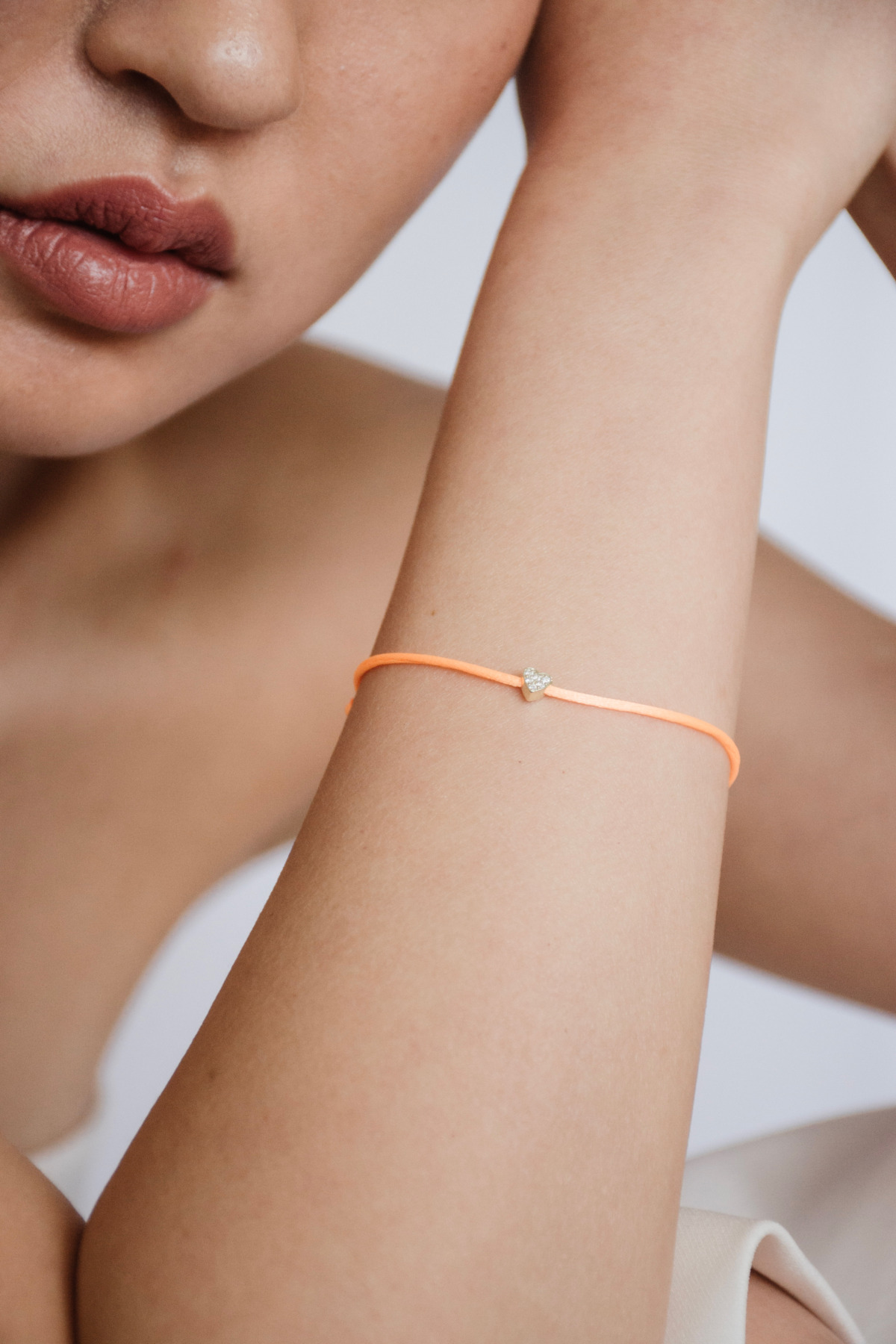 Nina Kastens Diamond Heart Bracelet Orange Exklusive Angebote