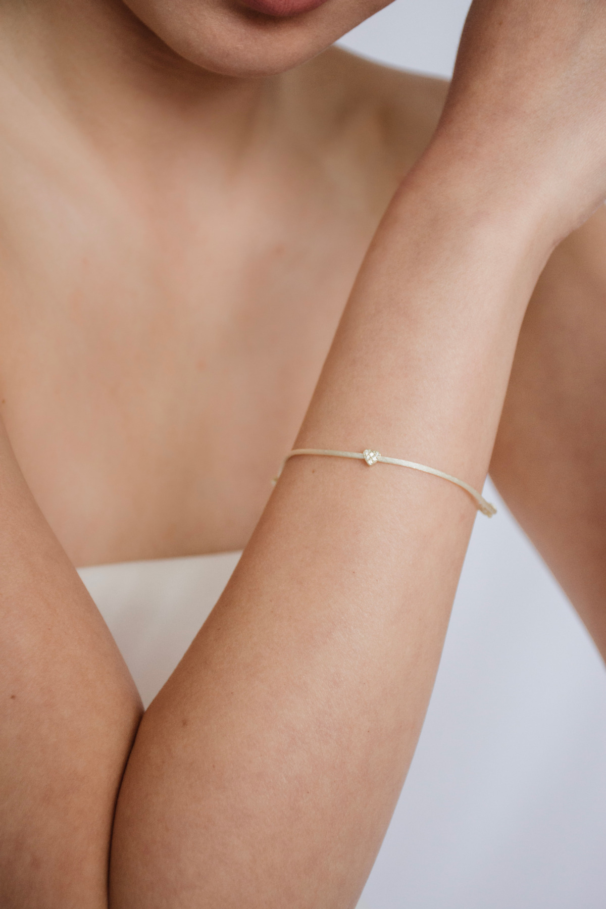 Nina Kastens Diamond Heart Bracelet White WG Räumungsverkauf