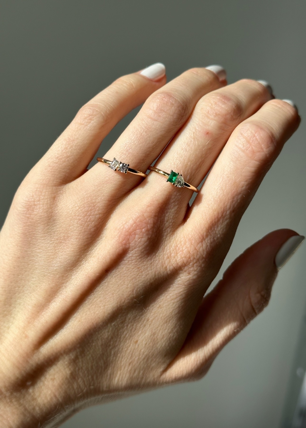 Nina Kastens Diamond 2-Stone-Ring Kostenlose Rückgabe