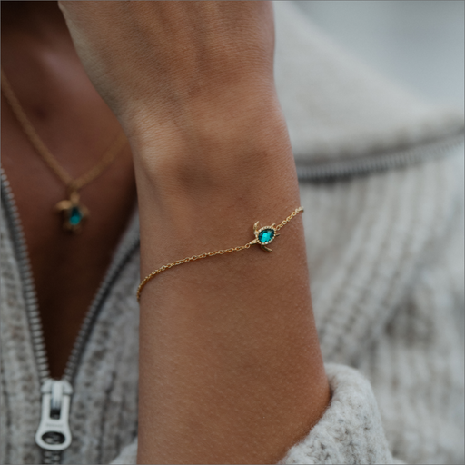 Paul Hewitt Turtle Mono Armkette Aquamarine Gold Zeitbegrenzte Promotion