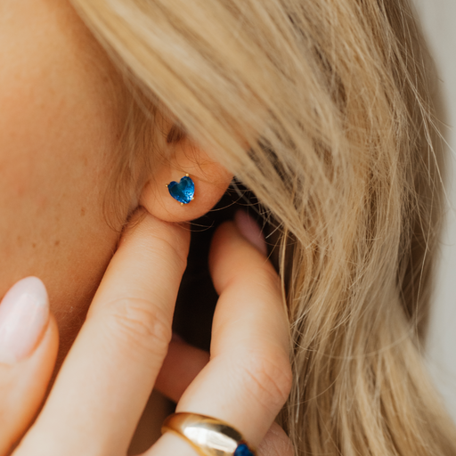 Paul Hewitt Blue Heart Ohrring Gold 50% Rabatt für begrenzte Zeit