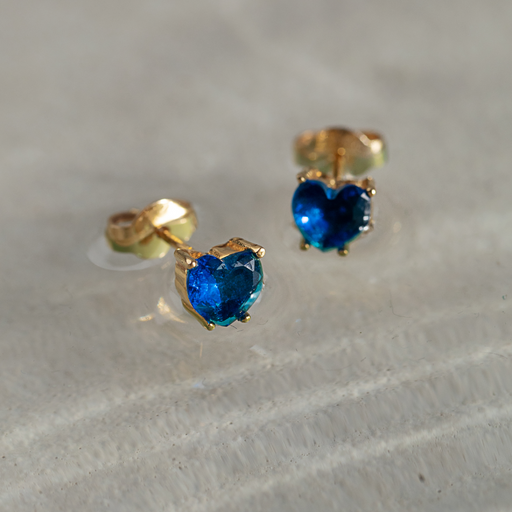 Paul Hewitt Blue Heart Ohrring Gold 50% Rabatt für begrenzte Zeit