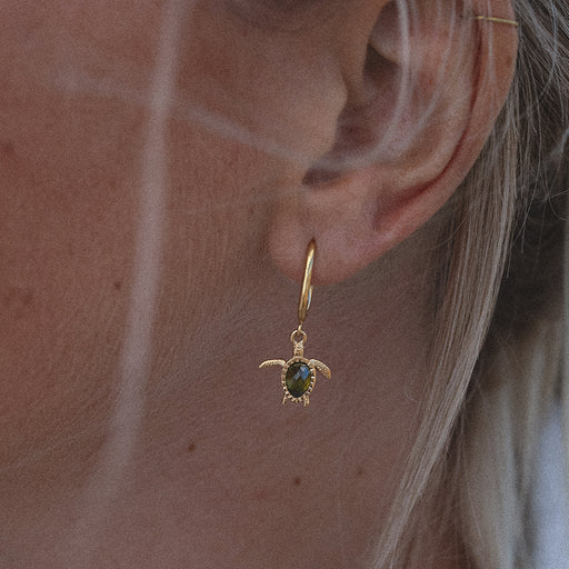 Paul Hewitt Turtle Hoops Ohrring Gold im Angebot