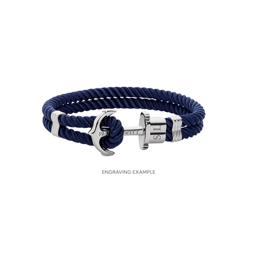 Paul Hewitt PHREP Armband Silber Marineblau Rabatt
