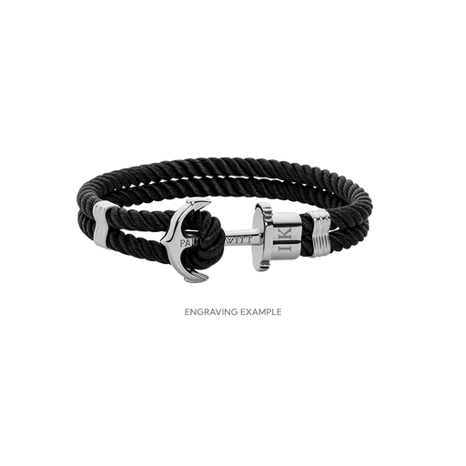 Paul Hewitt PHREP Armband Silber Schwarz Preisnachlass
