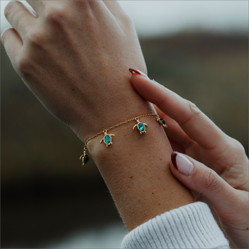 Paul Hewitt Turtle Armkette Aquamarine Gold Saisonschlussverkauf