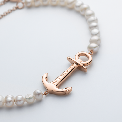 Paul Hewitt The Anchor Beads Armkette Roségold Pearl Black Friday