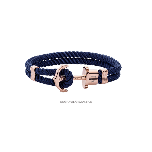 Paul Hewitt PHREP Armband Roségold Marineblau Saisonale Angebote