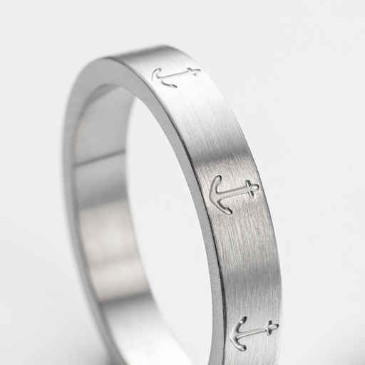 Paul Hewitt Men's Anchor Ring Silber Wochenangebot